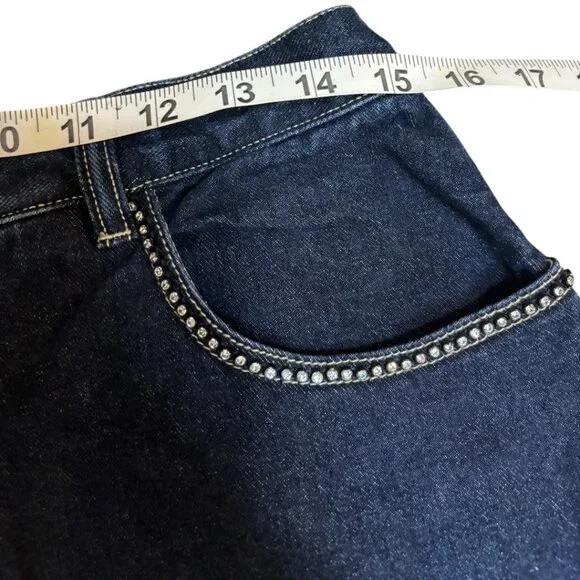 Retro Gloria Vanderbilt Rhinestone Pocket Tapered Mom Jeans - Picture 8 of 11